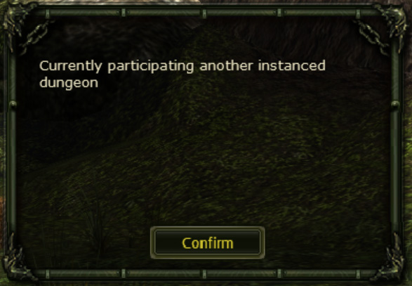 Currently participating another instanced dungeon