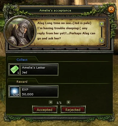 Amelie's acceptance