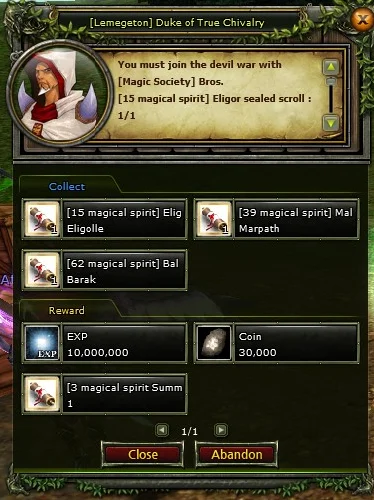 [Lemegeton] Duke of Trrue Chivalry