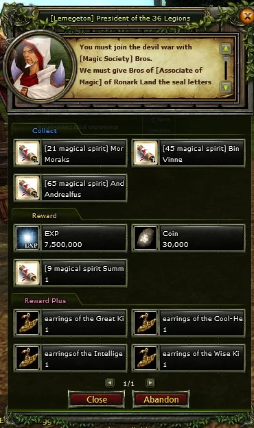 [Lemegeton] President of the 36 Legions